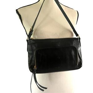 Black Leather Crossbody Bag